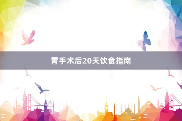 胃手术后20天饮食指南